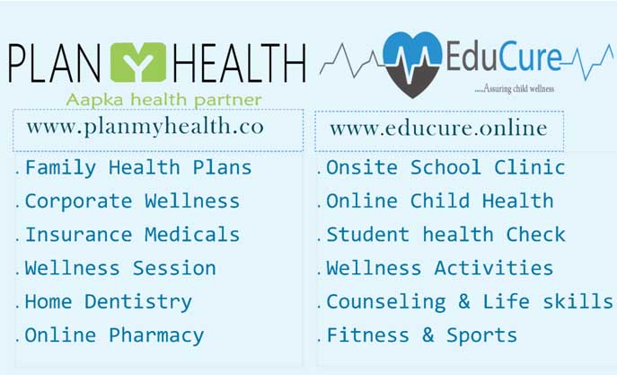 Plan My Health & Educure delivering all kind of Digital preventive & Online wellness Services to Corporate, Schools & families